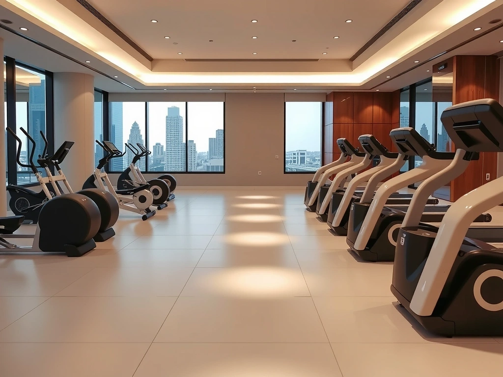 Cardio Area featuring state-of-the-art treadmills and ellipticals in modern gym setting